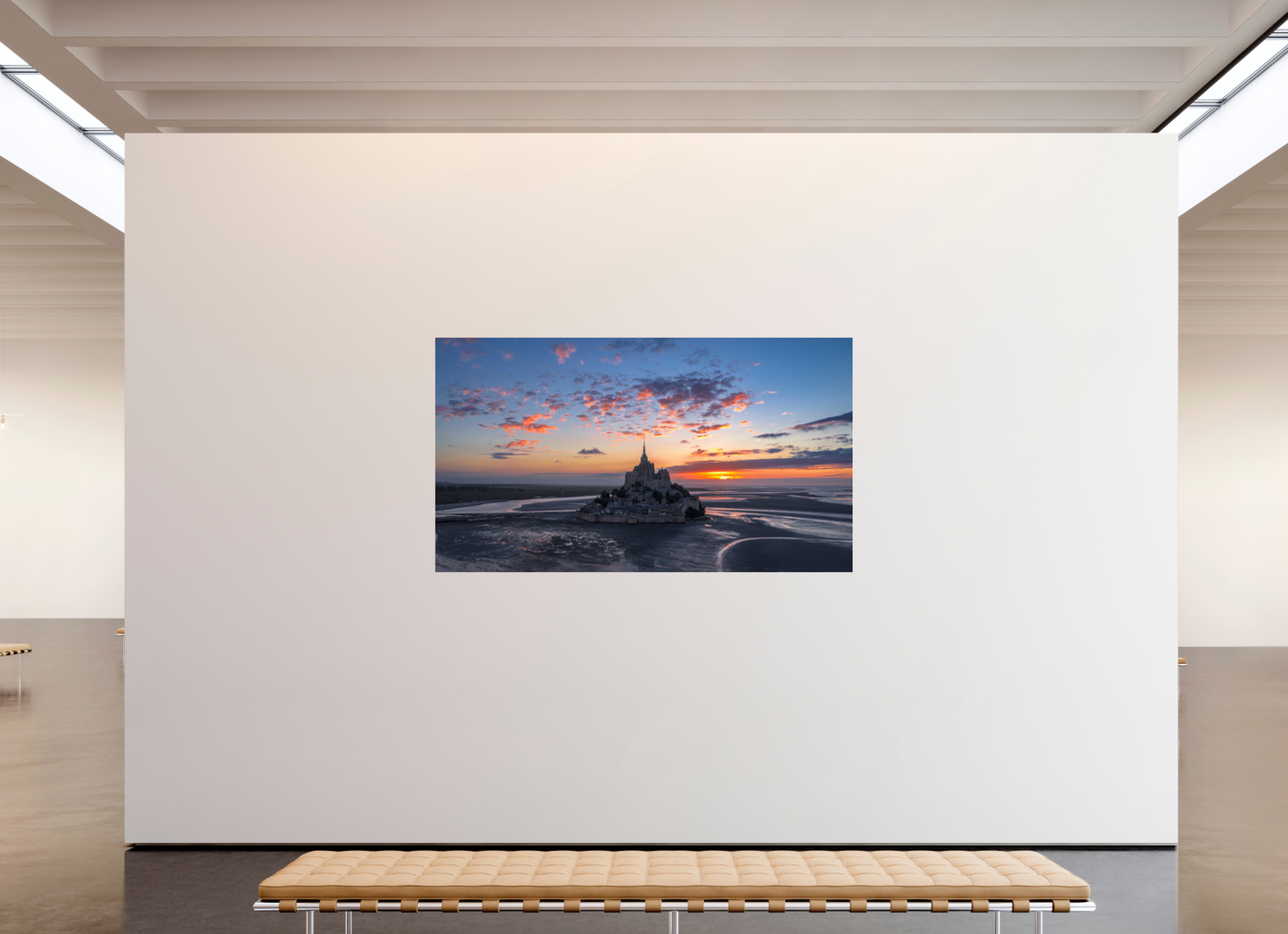 208 x 117 cm, Photo Print Under Acrylic Glass mont st Michel