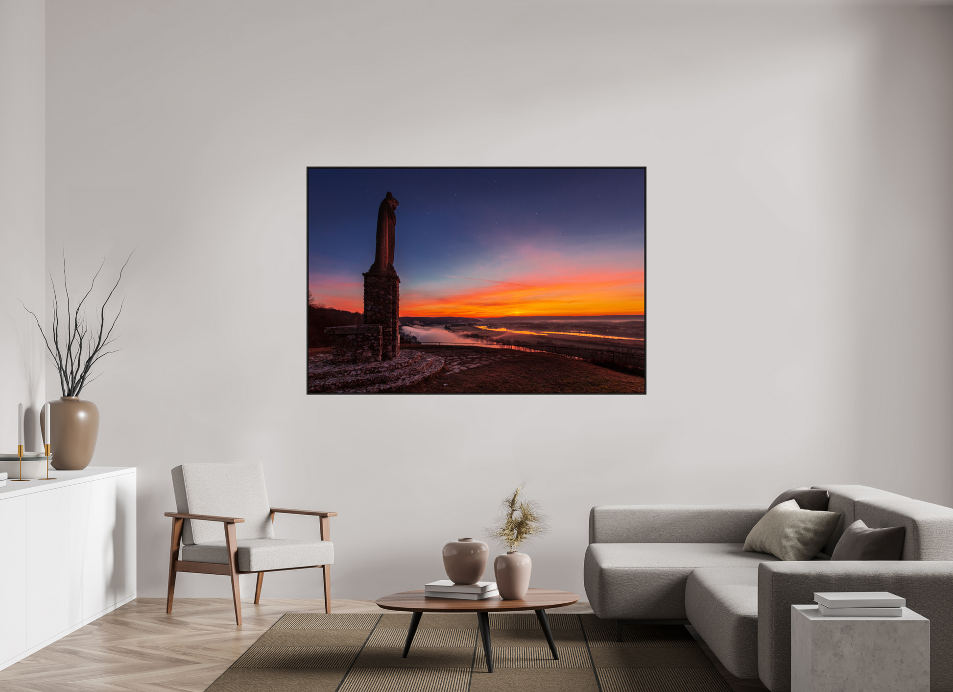 180 x 120 cm, Alu et cadre américain Notre-Dame de Belle Garde