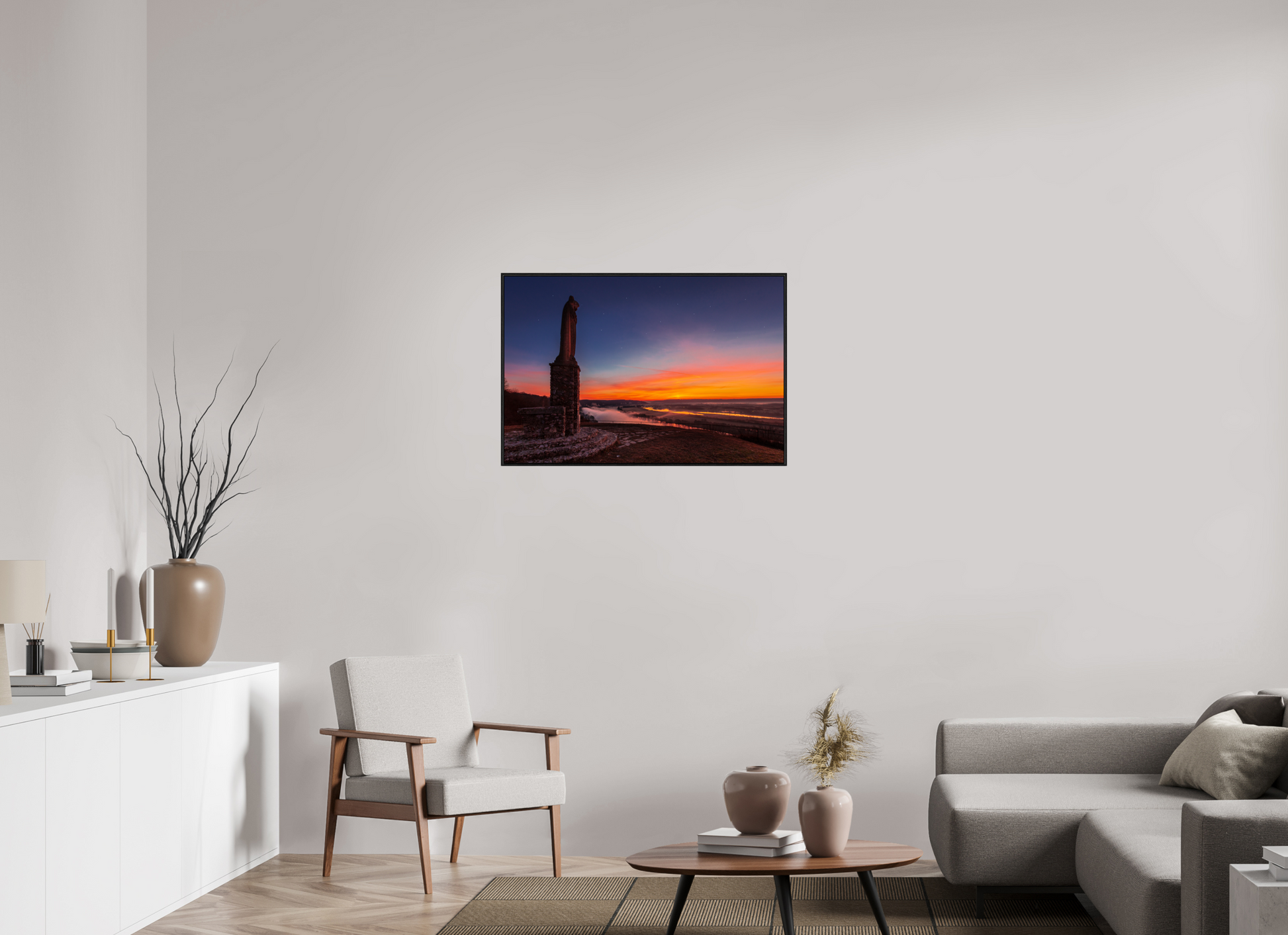 90 x 60 cm, Alu et cadre américain Notre-Dame de Belle Garde