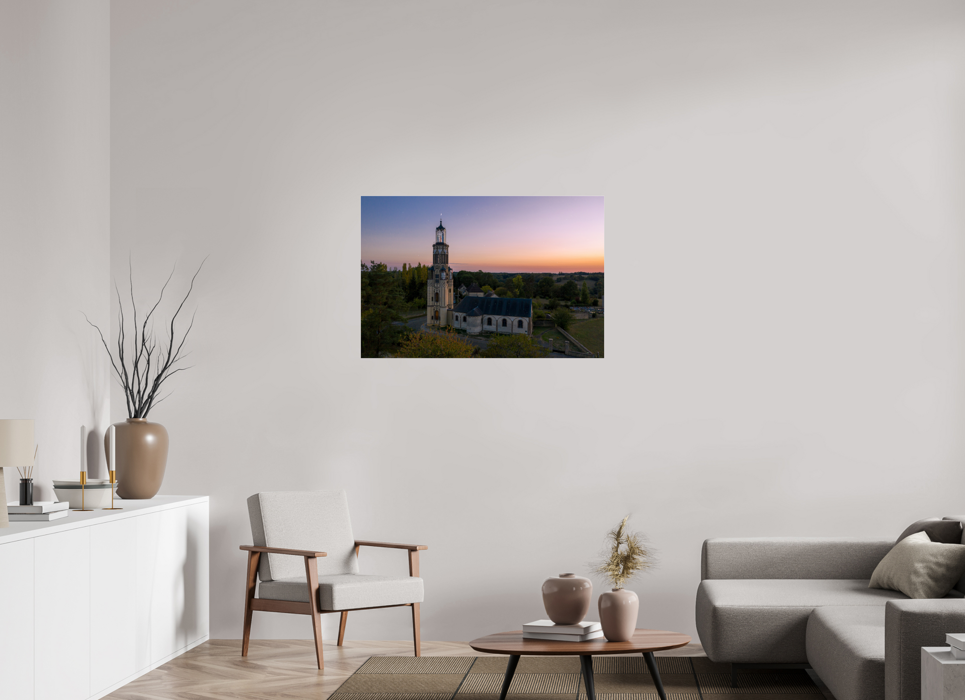 105 x 70 cm, Photo Print Under Acrylic Glass EGLISE NOTRE-DAME DE LA SALETTE