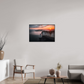 90 x 60 cm, Plexi et cadre américain Aube sur les Falaises d'Aval d'Etretat