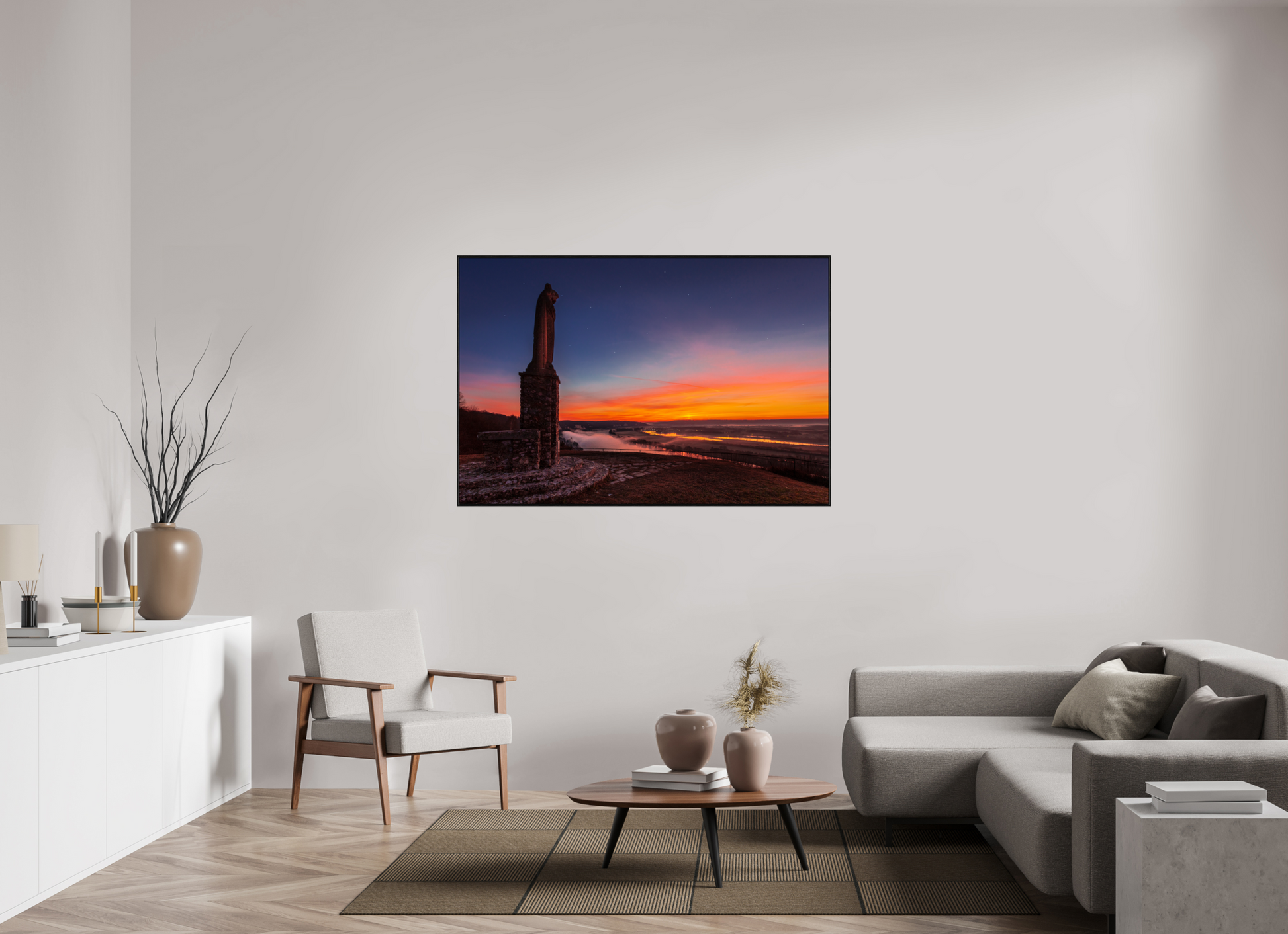 150 x 100 cm, Plexi et cadre américain Notre-Dame de Belle Garde