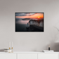 75 x 50 cm, Alu et cadre américain Aube sur les Falaises d'Aval d'Etretat