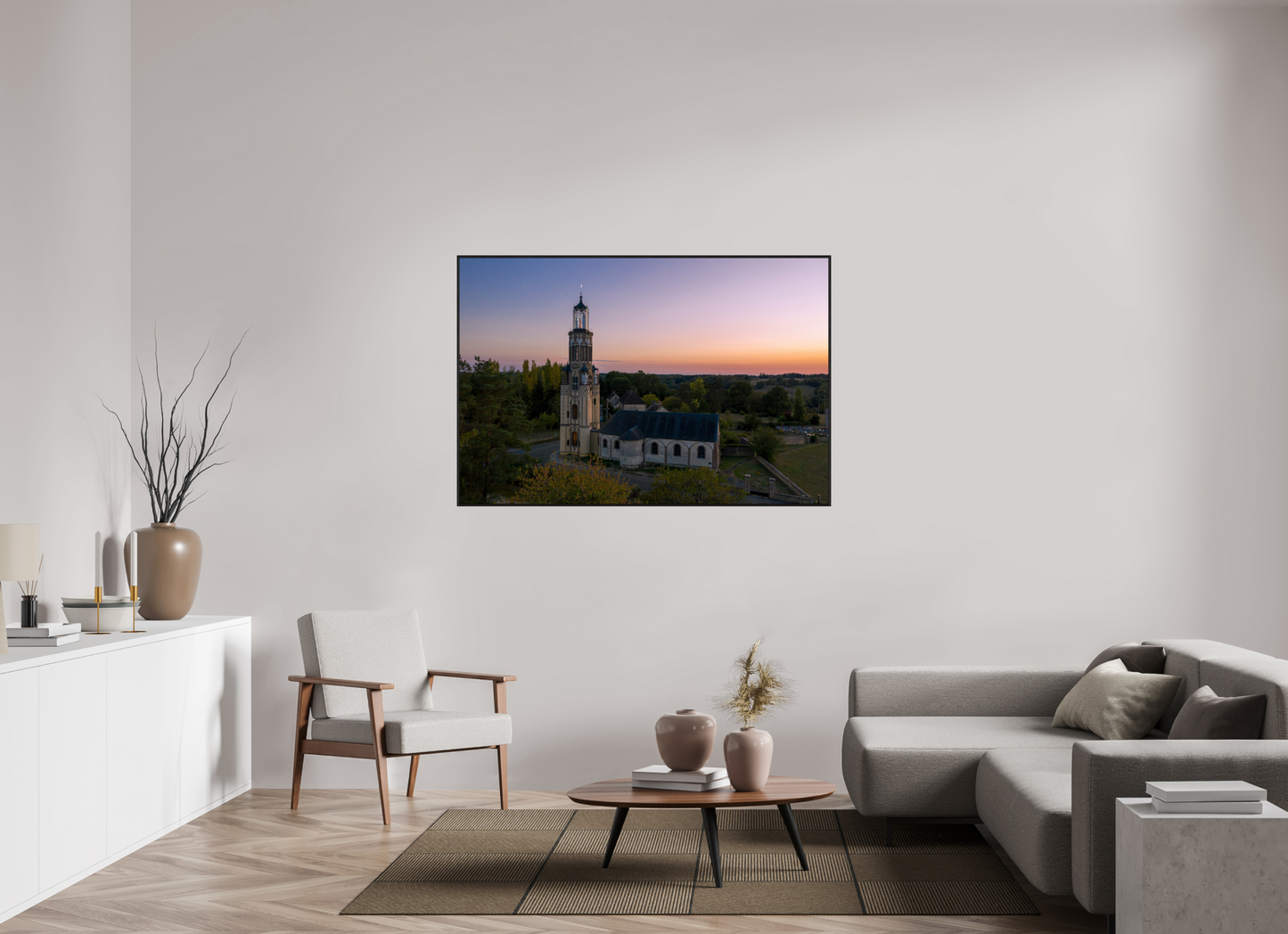 150 x 100 cm, Plexi et cadre américain EGLISE NOTRE-DAME DE LA SALETTE