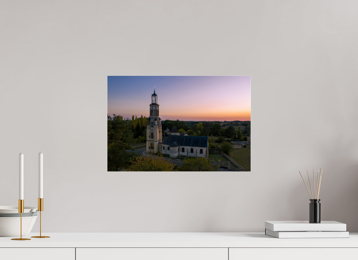 45 x 30 cm, Photo Print Under Acrylic Glass EGLISE NOTRE-DAME DE LA SALETTE
