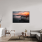 150 x 100 cm, Plexi et cadre américain Aube sur les Falaises d'Aval d'Etretat
