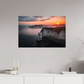 90 x 60 cm, Photo Print Under Acrylic Glass Aube sur les Falaises d'Aval d'Etretat