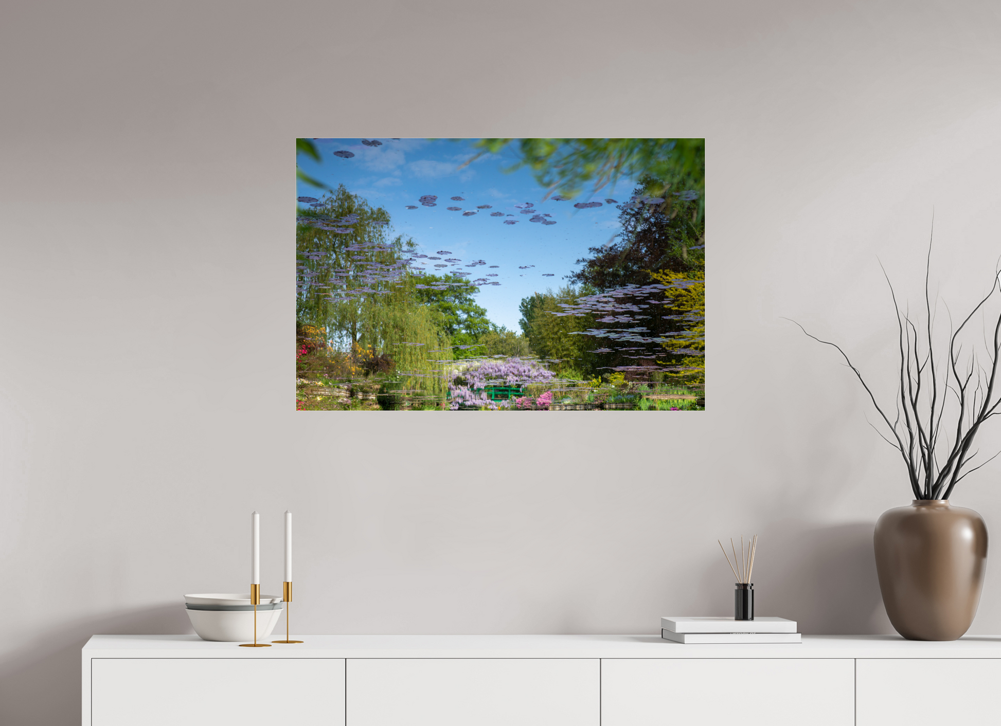 90 x 60 cm, Photo Print Under Acrylic Glass Une pensée de Claude Monet