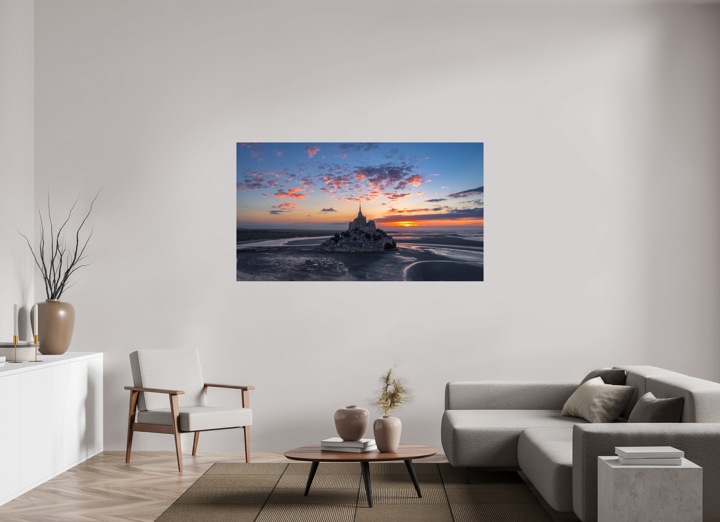 176 x 99 cm, Photo Print Under Acrylic Glass mont st Michel