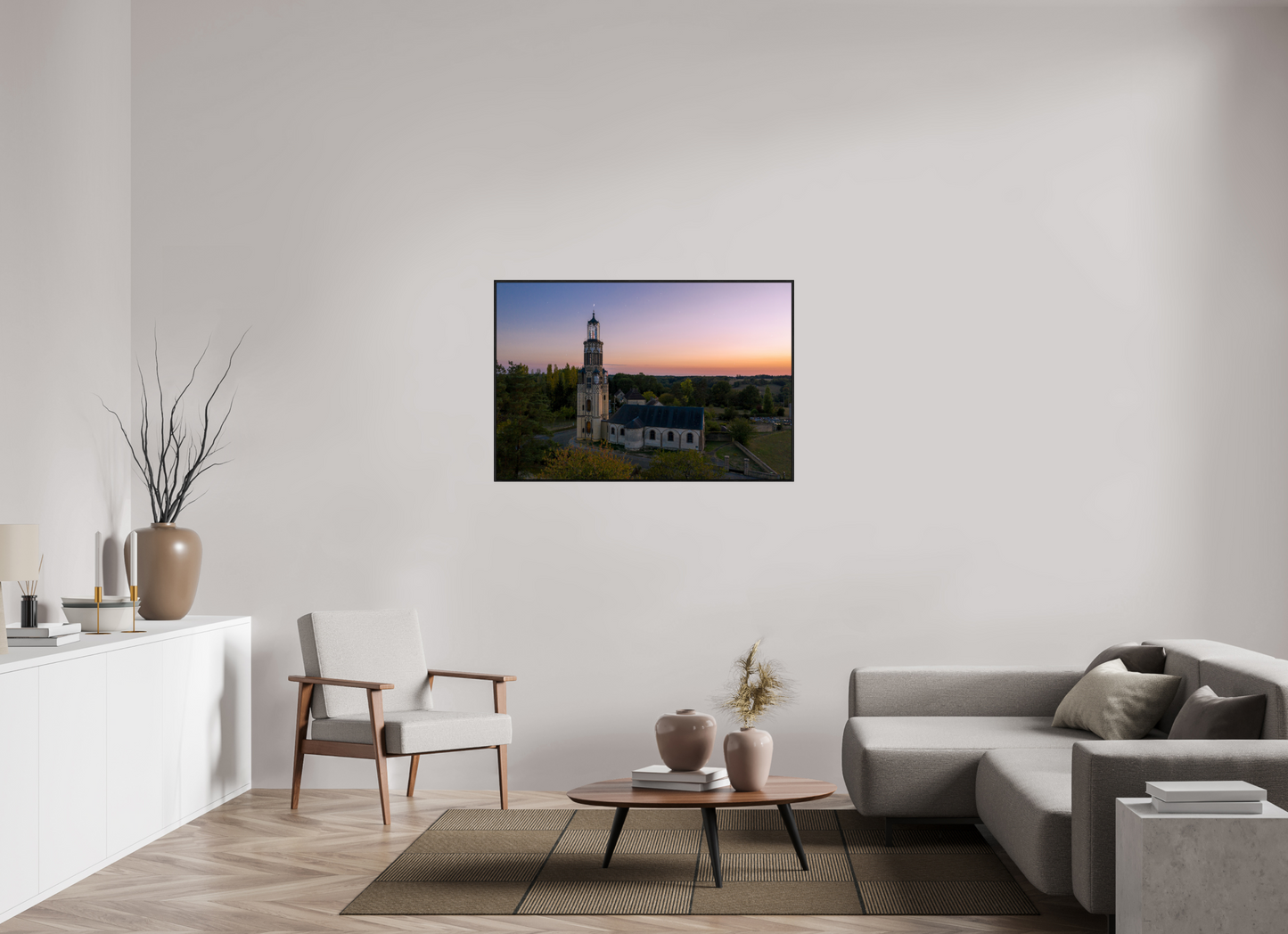 120 x 80 cm, Plexi et cadre américain EGLISE NOTRE-DAME DE LA SALETTE