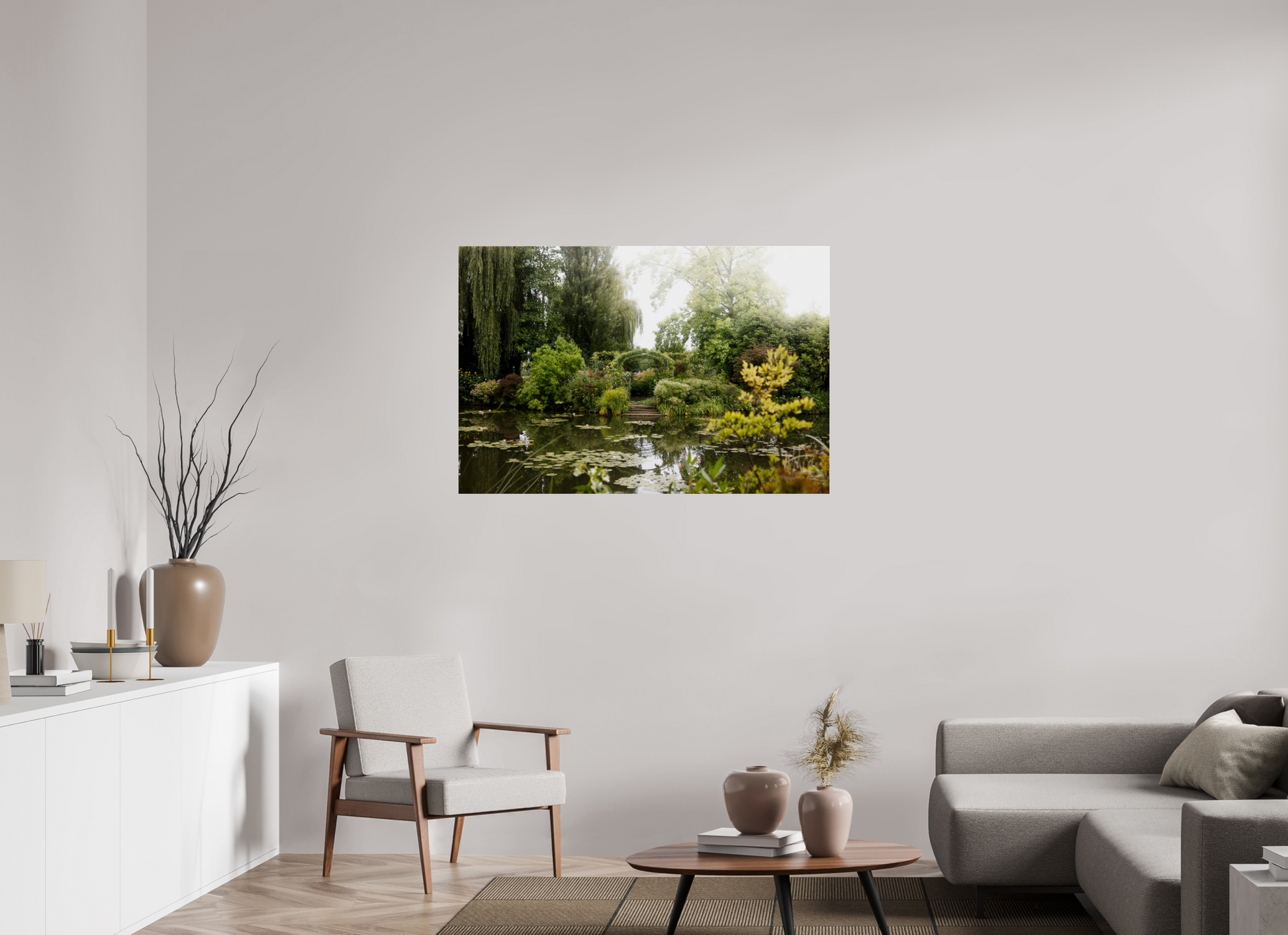 120 x 80 cm, Photo Print Under Acrylic Glass La mare de Giverny