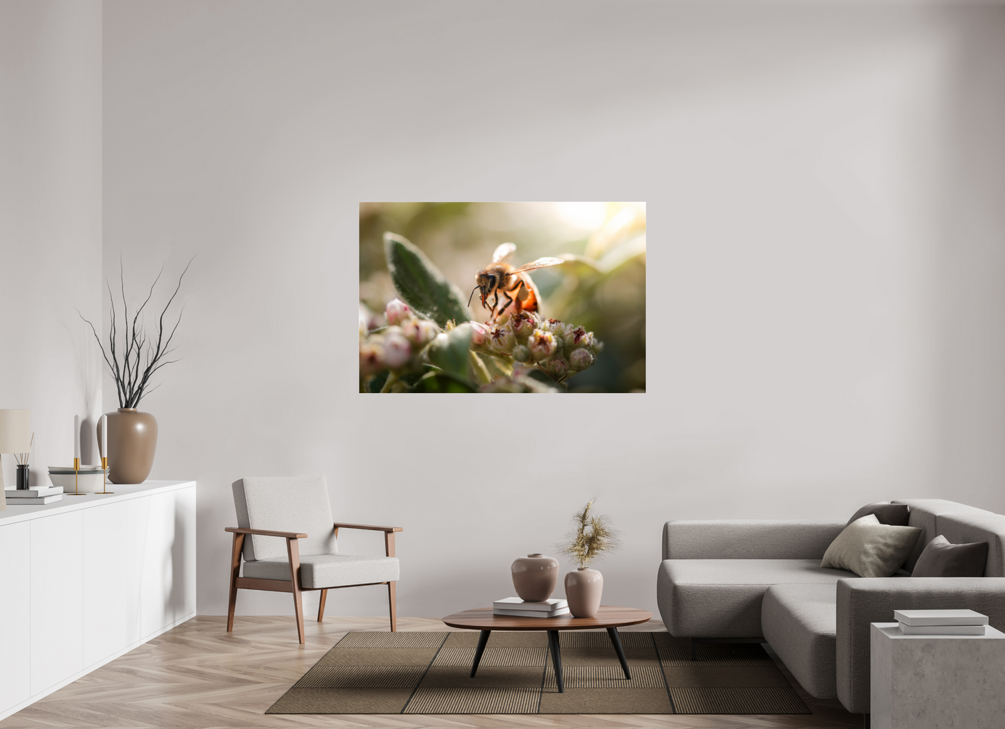 150 x 100 cm, Photo Print Under Acrylic Glass Abeille à la lumière - 2