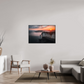 120 x 80 cm, Alu et cadre américain Aube sur les Falaises d'Aval d'Etretat