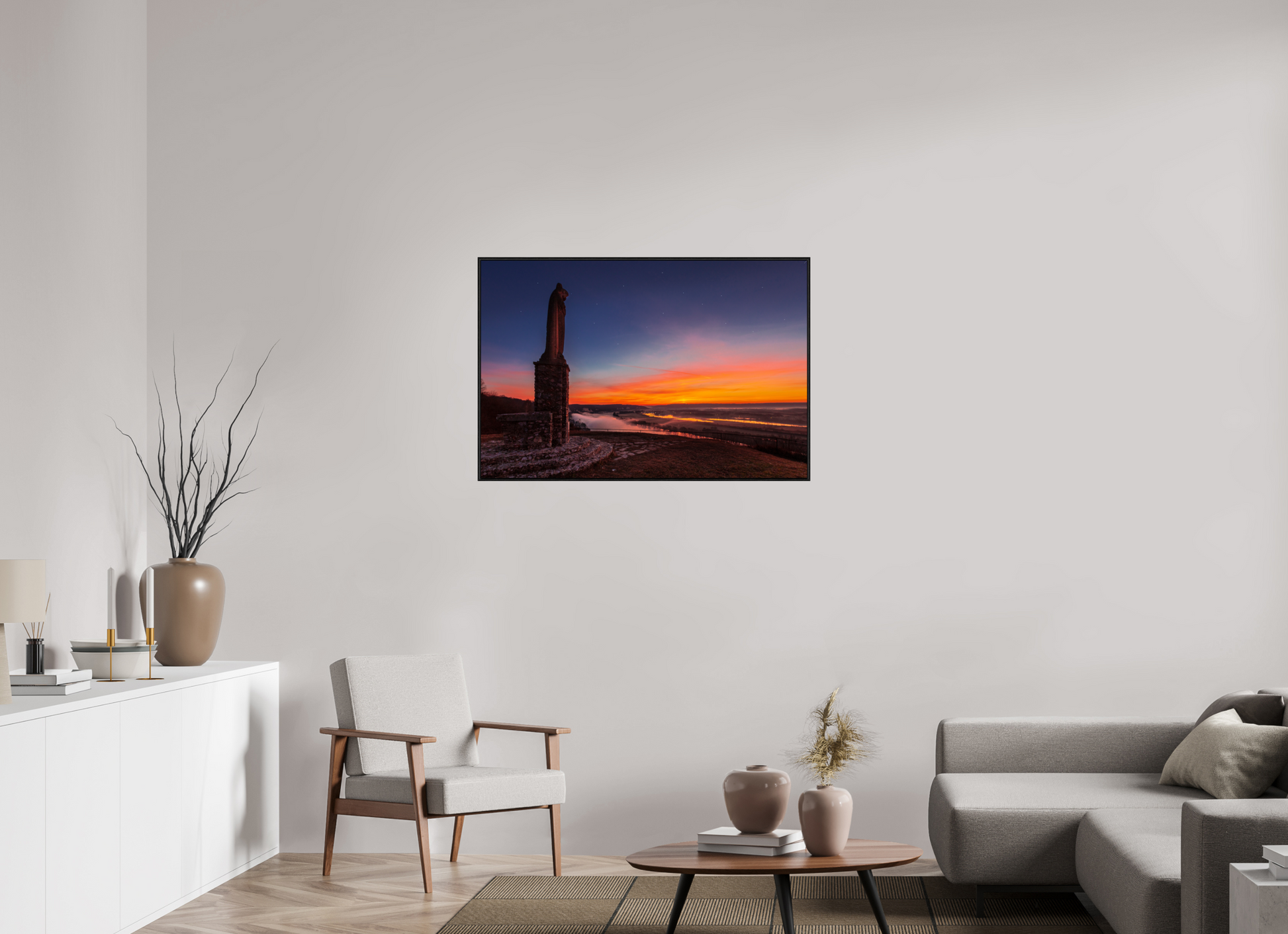 105 x 70 cm, Plexi et cadre américain Notre-Dame de Belle Garde