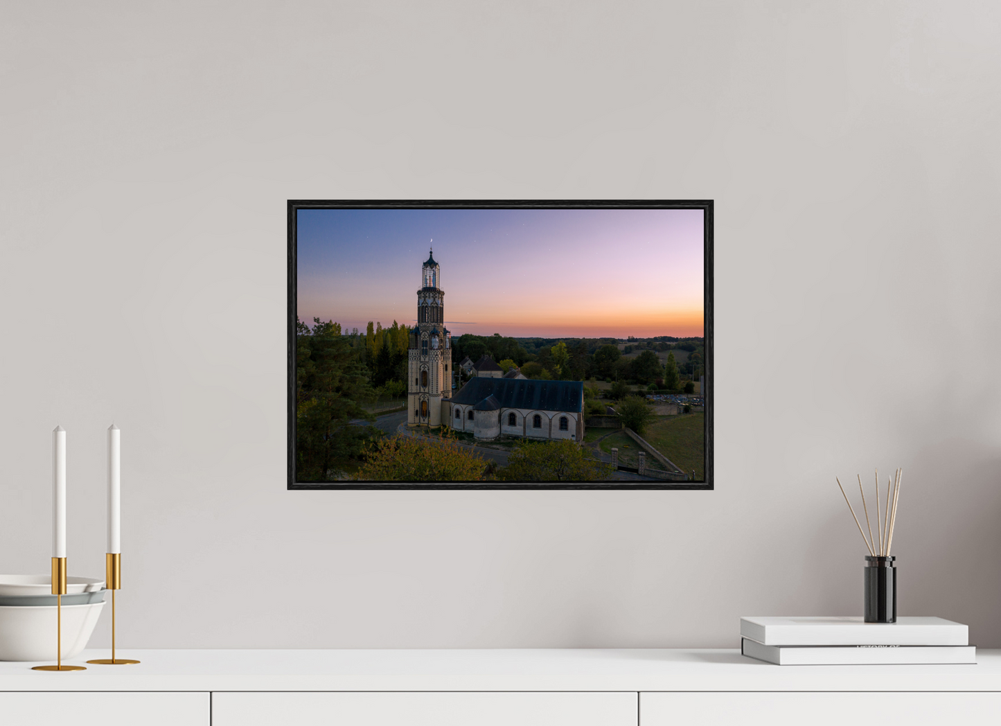 45 x 30 cm, Plexi et cadre américain EGLISE NOTRE-DAME DE LA SALETTE