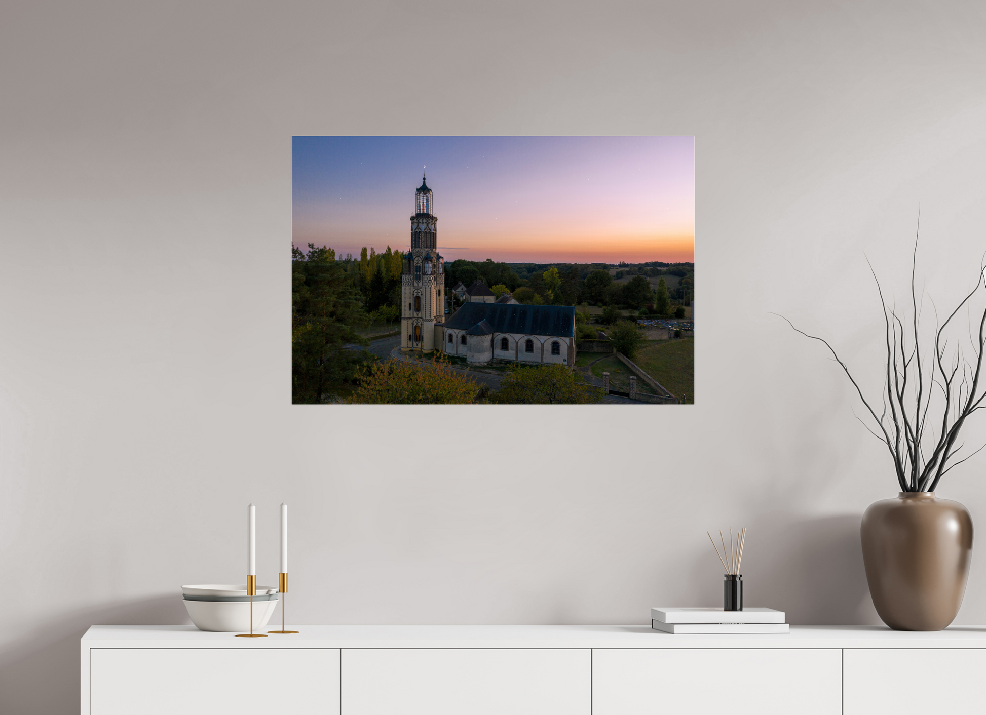 90 x 60 cm, Photo Print Under Acrylic Glass EGLISE NOTRE-DAME DE LA SALETTE